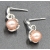 Kolczyki srebrne z perełkami różowymi