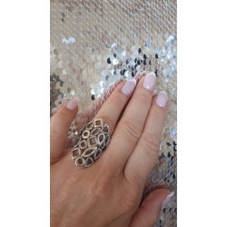 Srebrny ażurowy pierścionek